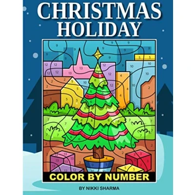 Abbildung von Christmas Holiday Color by Number: Coloring Book for Kids Ages 4 8
