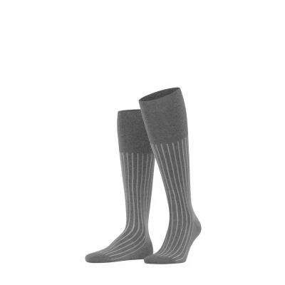 Abbildung von FALKE Heren Shadow M KH Baumwolle lang Gemustert 1 Paar Kniestrümpfe, Grau (Steel Melange 3164), 41 42
