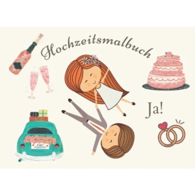 Abbildung von Hochzeitsmalbuch: Gastgeschenk Hochzeit Beschäftigung für Kinder