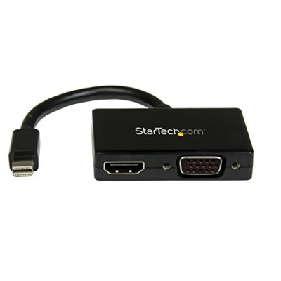 Abbildung von Reise A/V Adapter: 2 in 1 Mini DisplayPort auf HDMI und VGA Dongle Port Adapter Hub Splitter (MDP2HDVGA)