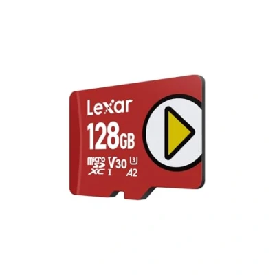 Abbildung von Lexar Play Micro SD Karte 128GB, microSDXC UHS I, bis zu 205 MB/s Lesen, 140 Schreiben, Klasse 10, U3, V30, A2, 4K Video, Hochgeschwindigkeitskarte für Switch/tragbare Spielgeräte/Smartphones
