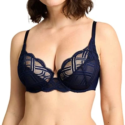 Abbildung von Sans Complexe Damen Elise 70aah61 Klassischer Bügel BH, Bleu Marine, 85E EU