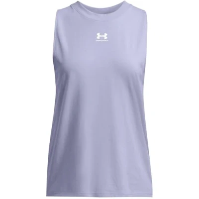 Abbildung von Under Armour Campus Muscle TANK Top, Damen, Größe: XS, Celeste/white
