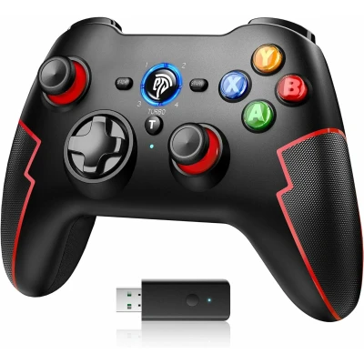 Abbildung von EasySMX 9013 Pro Bluetooth und Wireless Controller mit Hall Trigger Rot Gamepad