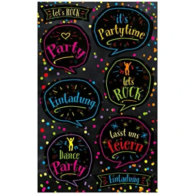 Abbildung von Avery Zweckform 16 Deko Sticker Party (Aufkleber, Einladung, Karten, Glückwünsche, Geschenke, Party, Feier, Geburtstag) Art. 57083