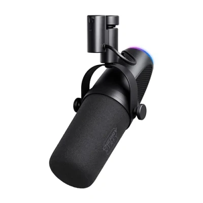 Abbildung von CHERRY XTRFY NGALE X, Professionelles USB &amp; XLR Mikrofon für Aufnahmen, Gaming Streaming, dynamisches Mikro, Cardioid, Plug Play, Low Cut Filter, Schwarz
