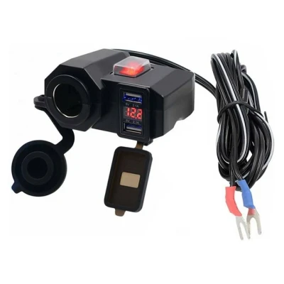 Abbildung von Bolwins D74C Motorrad Zigarettenanzünder 2x USB Steckdose Ladegerät 5V /2,1A