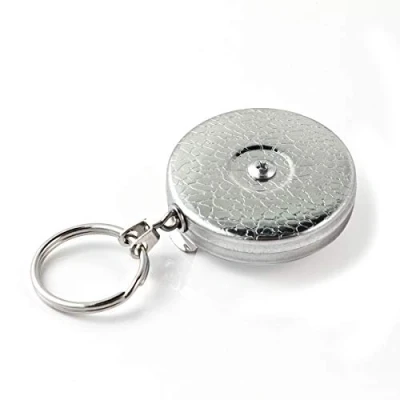 Abbildung von KEY BAK Unisex Erwachsene KB 5 Schlüsselrolle stabil Edelstahlkette 60cm mit Clip Chrom, 60 cm