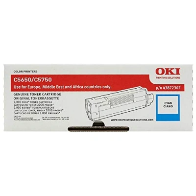 Abbildung von Original OKI 43872307 Toner cyan C 5650/5650 DN/N/5750/5750 DN/N