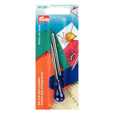 Abbildung von Prym 611222 Pfriem ST mit Kunststoffgriff und Hülse, Silver