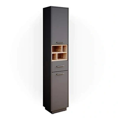 Abbildung von Vicco Hochschrank Beatrice, Anthrazit/Sonoma, 38 x 190 cm