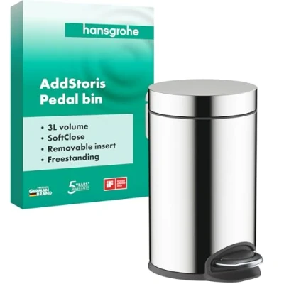 Abbildung von hansgrohe Kosmetikeimer &quot;AddStoris&quot;, SoftClose Funktion