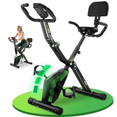 Abbildung von Neu Heimtrainer Fahrrad, SLUNSE 3 in 1 Hometrainer Fahrrad mit Handpulsmessung, Magnetisches Ergometer Bequemem Sitzkissen, Leise &amp; Bequem, 155kg Tragfähig, Home Trainer