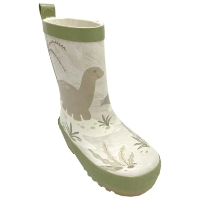 Abbildung von maximo Dinosaurier PRINT, GEPATCHT, Reflekt Gummistiefel für Kinder, Größe: 20, Olive sand Schuhe