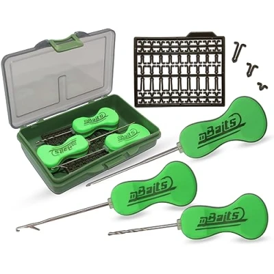 Abbildung von Angel Berger Magic Baits Boilie Needle Set in Box with Stops Boilienadel Boiliestopper Carp Tool
