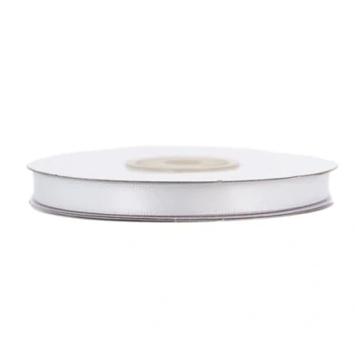 Abbildung von Creativery Satinband, Doppelseitiges Satinband 6mm x 20m Rolle Weiß
