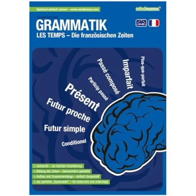 Abbildung von mindmemo Lernfolder Les temps Die französischen Zeiten Grammatik lernen für Kinder Erwachsene Lernhilfe kompakt Zusammenfassung PremiumEdition ... (foliert)