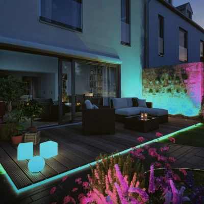 Abbildung von Paulmann LED Gartenstrahler &quot;Plug &amp; Shine Stripe Smooth Einzelstripe IP67 RGBW+ 39W Weiß&quot;, 1 flammig, Smart Home Zigbee 3.0