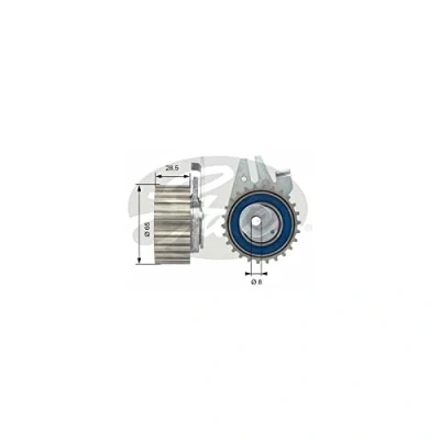 Abbildung von GATES FleetRunner Micro V Stretch Fit T43044 Spannrolle, Zahnriemen