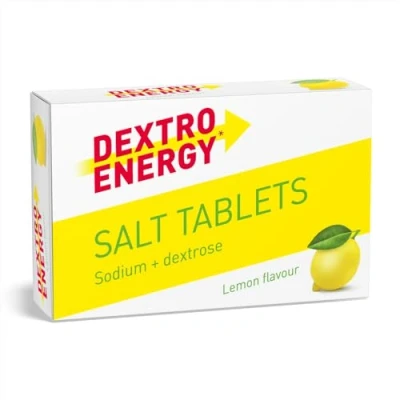 Abbildung von DEXTRO ENERGY SALT TABLETS LEMON + NATRIUM 54g, 30 Tabletten Traubenzucker für schnelle Kohlenhydrate zur Energieversorgung, Ergänzung beim Workout