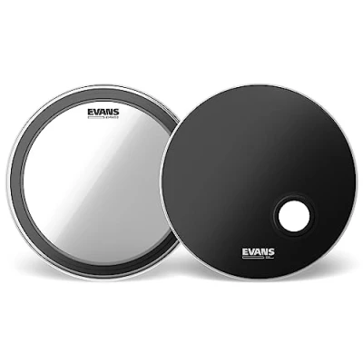 Abbildung von Evans EMAD2 System Bassdrum Pack Enthält 1 Head, Reso Drum 2 austauschbare Dämpfungsringe &amp; Schaumstoff Passen Sie den Sound an lagige Konstruktion