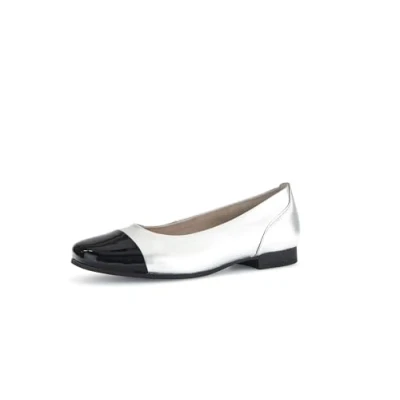 Abbildung von Gabor Klassischer Ballerina, Damen, Größe: 38, Silber/black Schuhe