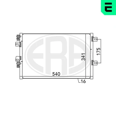 Abbildung von ERA 667073 Klimakondensator ohne Trockner RENAULT: Kangoo I