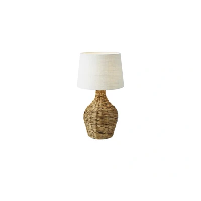 Abbildung von Tischlampe Paglia, natur/weiß, Rattan/Jute, Höhe 58 cm