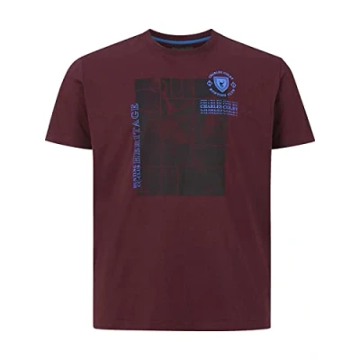 Abbildung von Charles Colby EARL Alban Tshirt print, Herren, Größe: XL, Dunkelrot