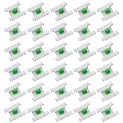 Abbildung von YananAC 30 Stück Befestigung Türleisten Clips für Golf 3 Vento Jta 1H0853585 weiß Zierleisten Befestigungsclips mit Tülle 9mm Lochdurchmesser 1H0 853 585