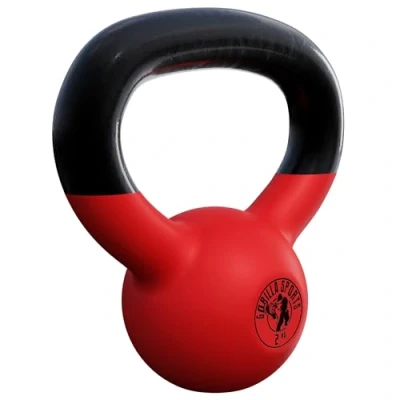 Abbildung von GORILLA SPORTS Kettlebell 2 32 kg Gewichte, Gusseisen, Neopren Kugelhantel, Schwunghantel, (Einzeln / Set), Bodenschonende, Kugelgewicht für Fitness, Gym, Krafttraining