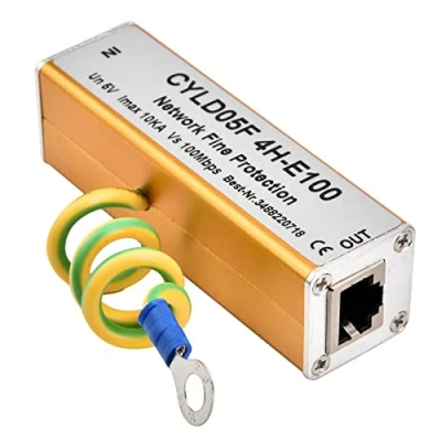 Abbildung von Interface Überspannungsschutz Ableiter, 5V Netzteil Blitzschutz RJ45 RJ11 Adapter Ethernet Netzwerk