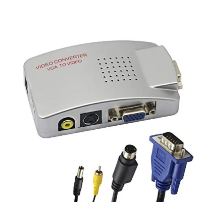 Abbildung von GINTOOYUN VGA Cinch Adapter, Composite AV S Video Konverter, Für HDTV, Monitore, Laptop, Desktop, PC. von Fengqlong