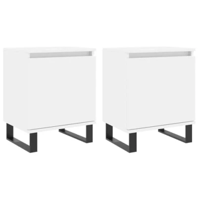 Abbildung von vidaXL Nachttisch Nachttische 2 Stk. Weiß 40x30x50 cm Holzwerkstoff (2 St)