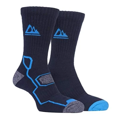 Abbildung von Storm Bloc 2er Pack Herren Bambus Funktionssocken Atmungsaktiv für Wandern Wandersocken Trekkingsocken Socken Sommer (Navy blau, 39 45)