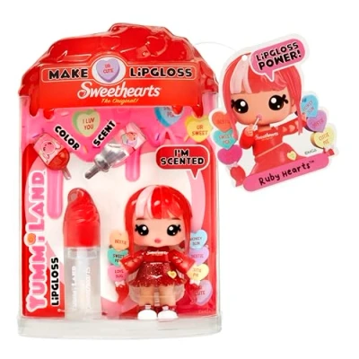 Abbildung von Minipuppe Yummiland Sweet Lip Gloss Ruby Hearts, inklusive Schlüsselanhänger