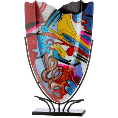 Abbildung von Casablanca by Gilde Dekovase &quot;Street Art&quot;, (1 St.), Vase aus Glas auf Metallständer