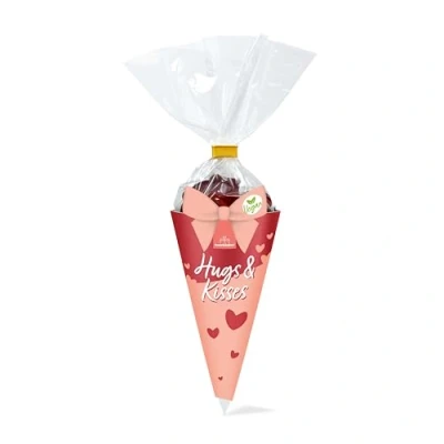Abbildung von Vegan Fruchtgummi Geschenktüte Hugs &amp; Kisses 100g Geschenk für die Liebsten Das Mitbringsel deine Freunde Valentinstag oder Muttertag Partnerin