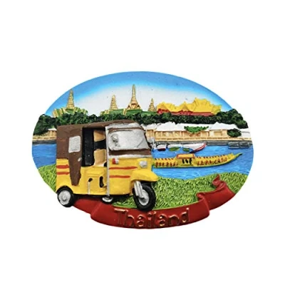 Abbildung von Wedare Magnet Thailand 3D Oval Kühlschrankmagnet Souvenir Harz Sammlung, Geschenk Magnetische Aufkleber Home Küche Dekoration