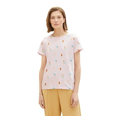 Abbildung von TOM TAILOR Damen Sommer T Shirt aus Baumwolle