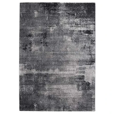 Abbildung von andiamo Webteppich moderner stilvoller Kurzflor Teppich robust und pflegeleicht aus 100% Polypropylen geeignet für Fußbodenheizung Saugroboter 120 x 170 cm Muster Grau