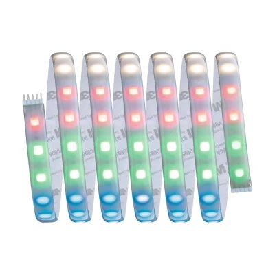 Abbildung von Paulmann 70551 LED Stripe MaxLED 500 2,5m 1375lm IP44 incl. 1x30 W dimmbar RGBW Farbsteuerung Silber Band Kunststoff Lichtband 3000 K