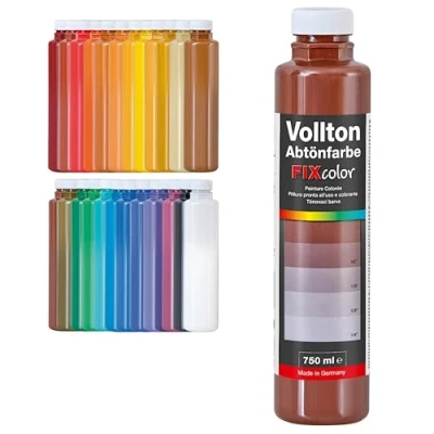 Abbildung von decotric Decolor Bunte Abtönfarbe Schokobraun 750 ml I Dispersionsfarbe für dekorative Anstriche und wasserbasierten Materialien Hohe Farbkraft &amp; Ergiebigkeit