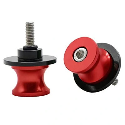 Abbildung von Motorrad 8MM CNC Aluminium Schwinge Spulen Schieberegler Swing Arm Ständeraufnahmen für Z900 Z 900 2013 2021 Rot