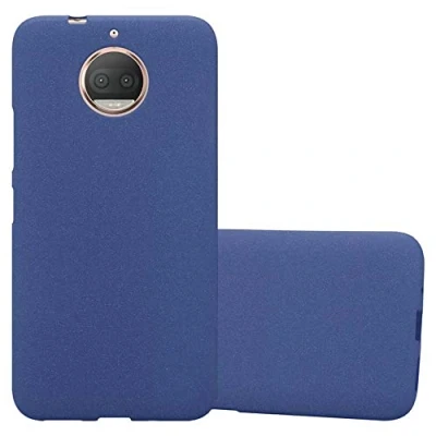 Abbildung von Cadorabo Hülle kompatibel mit Motorola Moto G5S Plus Schutzhülle TPU Silikon Case Frost Design Slim Kratzfest Weiche Gummi Rundumschutz für in Blau