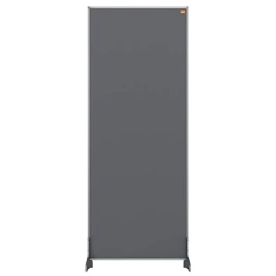 Abbildung von Nobo Impression Pro Schreibtisch Trennwand, Schutztrennwand für Social Distancing, Hygieneschutz, Filz, Grau, 400x1000mm, 1915504