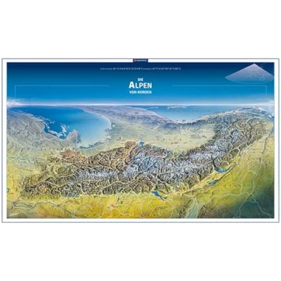 Abbildung von KOMPASS Panorama Poster Die Alpen von Norden: Plano in der Rolle