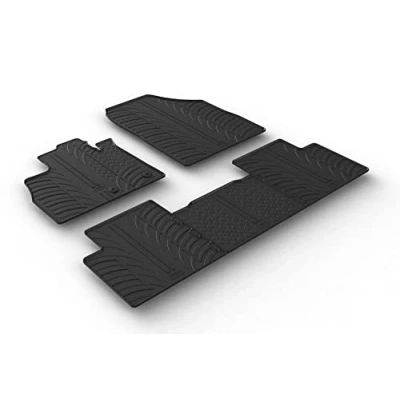 Abbildung von Gledring 0035 Fußmattensatz Gummi vorne und hinten 5 schwarz 750mm 550mm RENAULT: Scénic IV