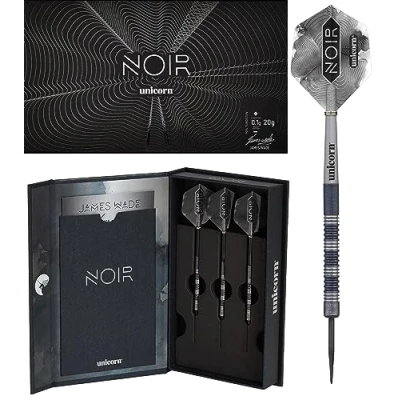 Abbildung von Unicorn Schwarz NoirJames WadeDartpfeile mit Stahlspitze, 21 g