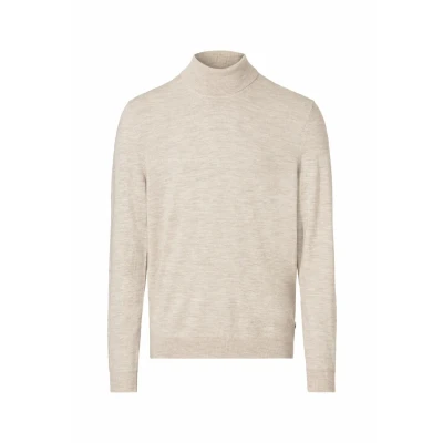 Abbildung von OLYMP Casual Strick Pullover Rollkragen extrafeine Merinowolle hellbraun Gr. X4L